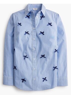 J. Crew Factory Oxford w/ Bows -  size L - NWT